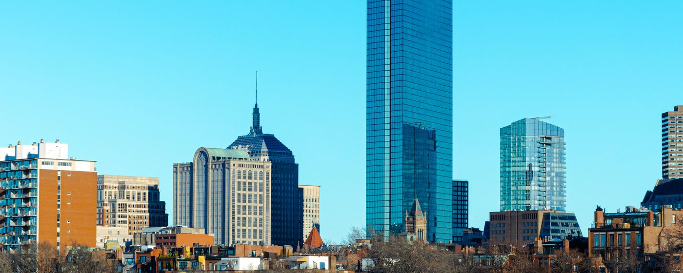 The Boston skyline with the John Hancock Tower